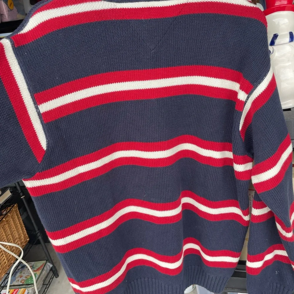 Vintage Tommy Hilfiger Heavyweight knit preppy long sleeve striped sweater Lg
